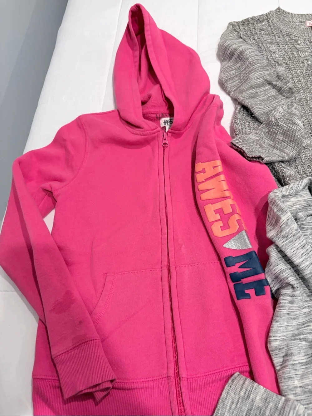 Justice Hoodie, Pink Angel Sweater & Athletic Works Hoodie Bundle 10/12